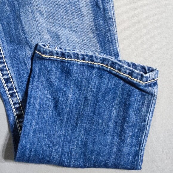 Silver Suki Capri jeans women's size 28 hard washed denim blue straight leg - Picture 11 of 16